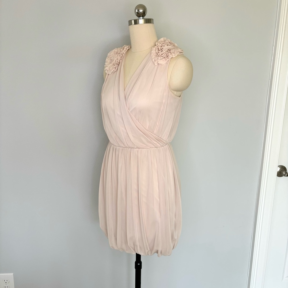 H&M Blush Peony Pink Chiffon Wrap Dress Sz XS